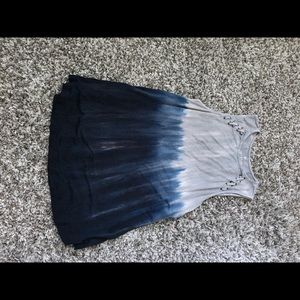 blue and grey ombré tank